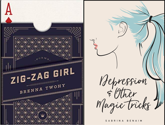 Book covers for Depression & Other Magic Tricks and Zig-Zag Girl